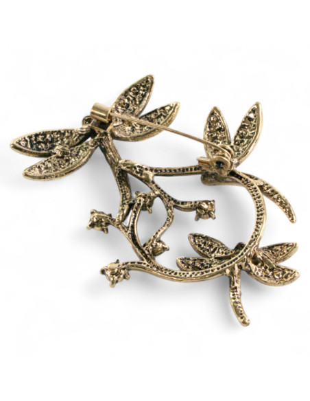 Broszka Brosza ZIELONE WAŻKI z kamieniami Lolita Accessories