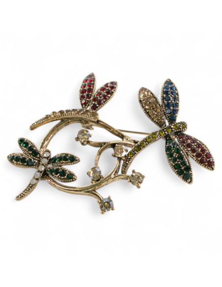 Broszka Brosza KOLOROWE WAŻKI z kamieniami Lolita Accessories