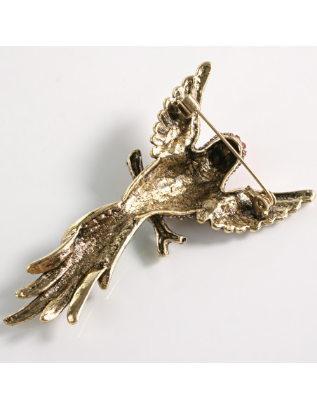 Broszka Brosza PTAK PAPUGA Z KAMIENIAMI z kamieniami Lolita Accessories