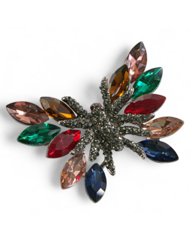 Broszka BROSZA MOTYL z KAMIENIAMI ozdobna...