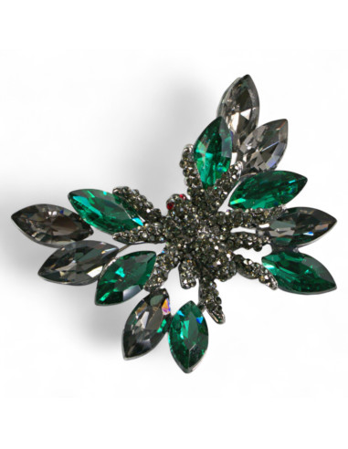 Broszka BROSZA MOTYL z KAMIENIAMI ozdobna...