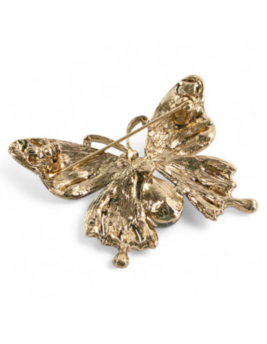 Broszka BROSZA MOTYL z KAMIENIAMI ozdobna...