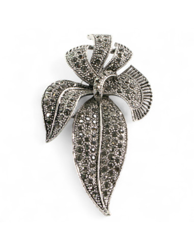 Klasyczna Broszka Brosza Liście srebrny Liść...