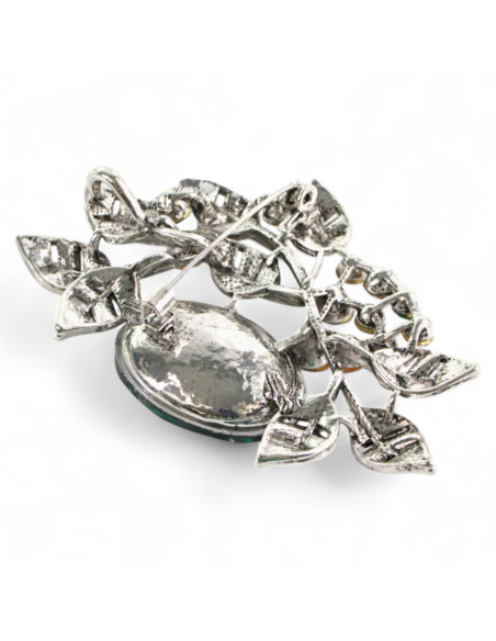 Klasyczna Broszka Brosza ZIELONY KAMIEŃ Lolita Accessories