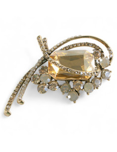 Klasyczna Broszka Brosza ZŁOTY KAMIEŃ Lolita Accessories