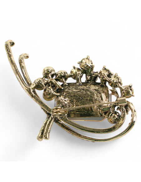 Klasyczna Broszka Brosza ZŁOTY KAMIEŃ Lolita Accessories