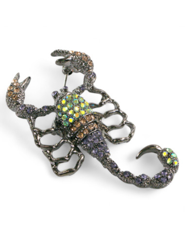 Klasyczna Broszka Brosza SKORPION Z CYRKONIAMI...