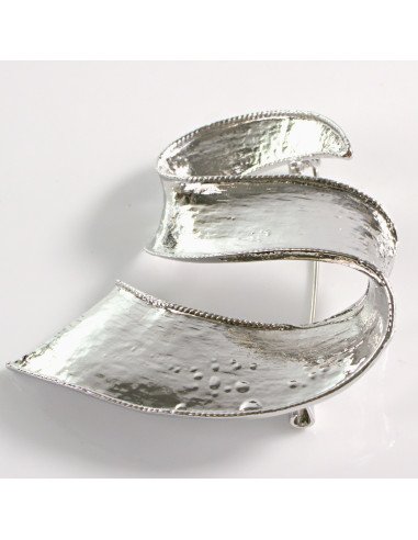 BROSZKA BROSZA  MINIMALISTYCZNY SREBRNY...