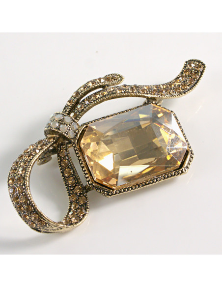 BROSZKA BROSZA KOKARDA ZŁOTY "BRYLANT" LOLITA AKCESORIA