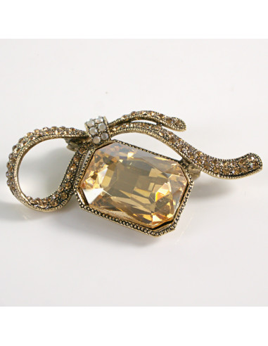 BROSZKA BROSZA KOKARDA ZŁOTY "BRYLANT" LOLITA...