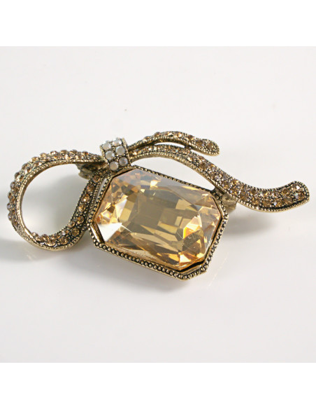 BROSZKA BROSZA KOKARDA ZŁOTY "BRYLANT" LOLITA AKCESORIA