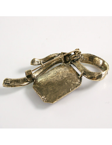 BROSZKA BROSZA KOKARDA ZŁOTY "BRYLANT" LOLITA...