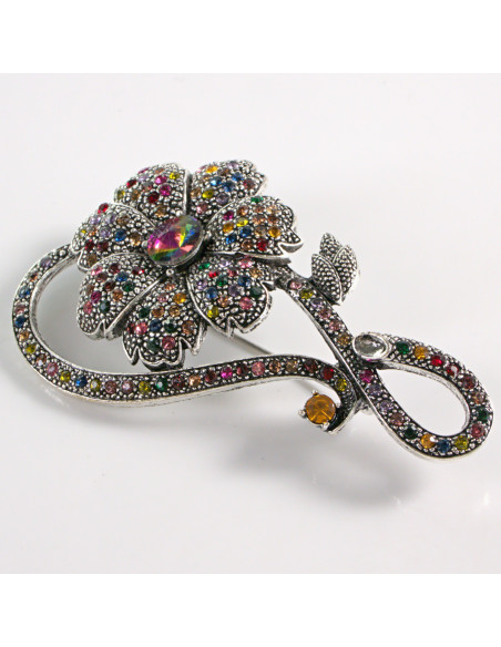 BROSZKA BROSZA KOLOROWY KWIAT KWIATEK Z ZAWIJASEM LOLITA AKCESORIA