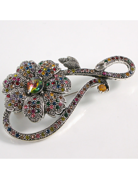 BROSZKA BROSZA KOLOROWY KWIAT KWIATEK Z ZAWIJASEM LOLITA AKCESORIA