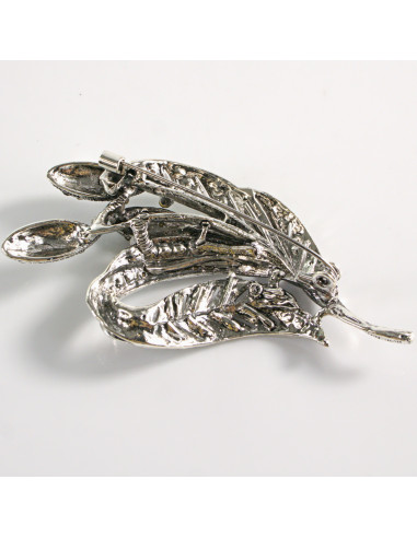 BROSZKA BROSZA SREBRNY KŁOS GAŁĄZKA  LOLITA...