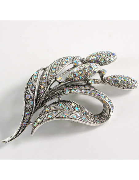 BROSZKA BROSZA SREBRNY  CRYSTAL AB KŁOS GAŁĄZKA  LOLITA AKCESORIA