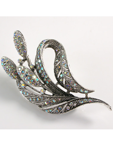 BROSZKA BROSZA SREBRNY  CRYSTAL AB KŁOS GAŁĄZKA...