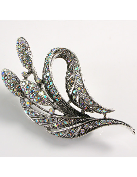 BROSZKA BROSZA SREBRNY  CRYSTAL AB KŁOS GAŁĄZKA  LOLITA AKCESORIA