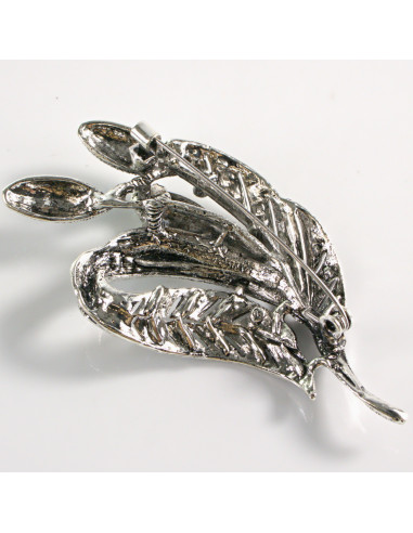 BROSZKA BROSZA SREBRNY  CRYSTAL AB KŁOS GAŁĄZKA...