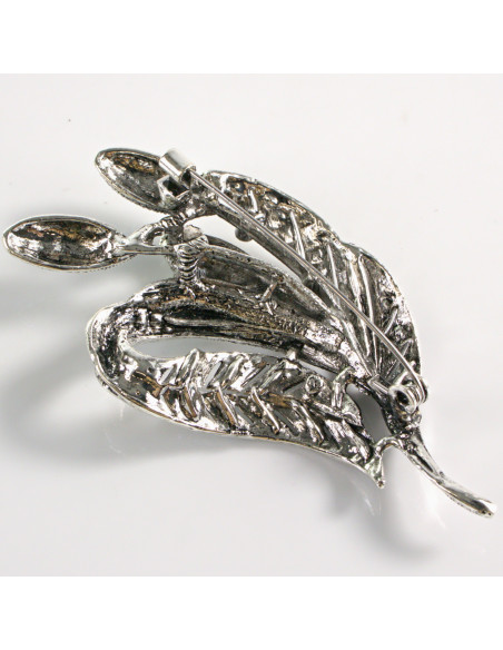 BROSZKA BROSZA SREBRNY  CRYSTAL AB KŁOS GAŁĄZKA  LOLITA AKCESORIA