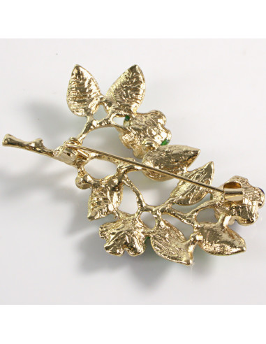 BROSZKA BROSZA EMALIOWANA KWIATKI Z PEREŁKĄ...