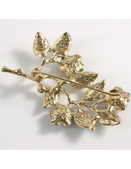 BROSZKA BROSZA EMALIOWANA KWIATKI Z PEREŁKĄ  LOLITA AKCESORIA