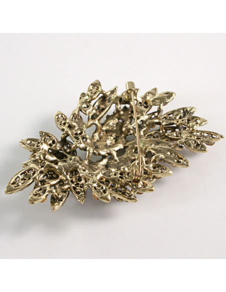 BROSZKA BROSZA DUŻA MAXI WIĄZANKA DUŻO CYRKONI LOLITA AKCESORIA