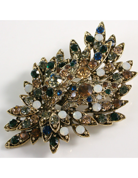 BROSZKA BROSZA DUŻA MAXI WIĄZANKA DUŻO CYRKONI LOLITA AKCESORIA