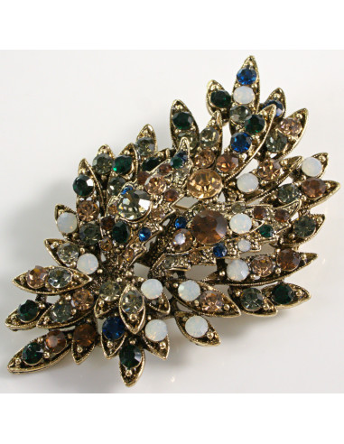 BROSZKA BROSZA DUŻA MAXI WIĄZANKA DUŻO CYRKONI...