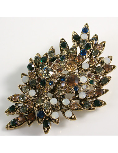 BROSZKA BROSZA DUŻA MAXI WIĄZANKA DUŻO CYRKONI...