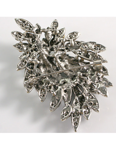 BROSZKA BROSZA DUŻA MAXI WIĄZANKA DUŻO CYRKONI...