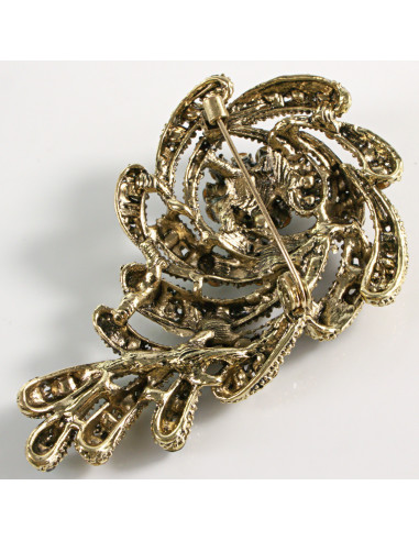 BROSZKA BROSZA DUŻA MAXI  WIKTORIAŃSKA RÓŻA...