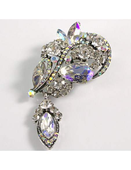 BROSZKA BROSZA WIKTORIAŃSKI RÓG OBFITOŚCI CRYSTAL AB  LOLITA AKCESORIA