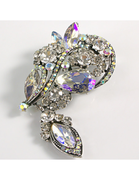 BROSZKA BROSZA WIKTORIAŃSKI RÓG OBFITOŚCI CRYSTAL AB  LOLITA AKCESORIA
