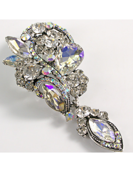 BROSZKA BROSZA WIKTORIAŃSKI RÓG OBFITOŚCI CRYSTAL AB  LOLITA AKCESORIA