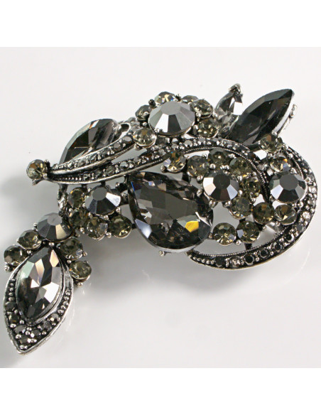 BROSZKA BROSZA WIKTORIAŃSKI RÓG OBFITOŚCI GRAFITOWY LOLITA AKCESORIA