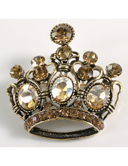 BROSZKA BROSZA ZŁOTA  WIKTORIAŃSKA KORONA LOLITA AKCESORIA