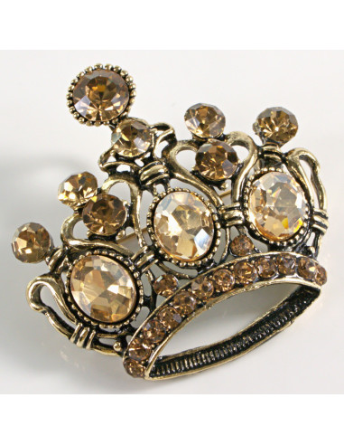 BROSZKA BROSZA ZŁOTA  WIKTORIAŃSKA KORONA...