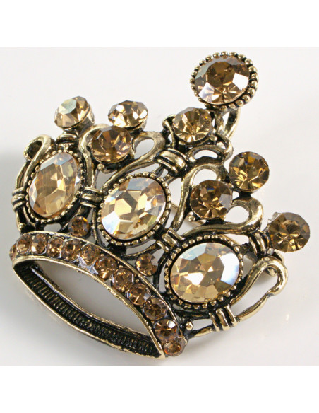 BROSZKA BROSZA ZŁOTA  WIKTORIAŃSKA KORONA LOLITA AKCESORIA