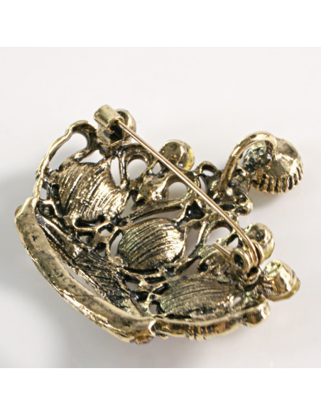 BROSZKA BROSZA ZŁOTA  WIKTORIAŃSKA KORONA LOLITA AKCESORIA