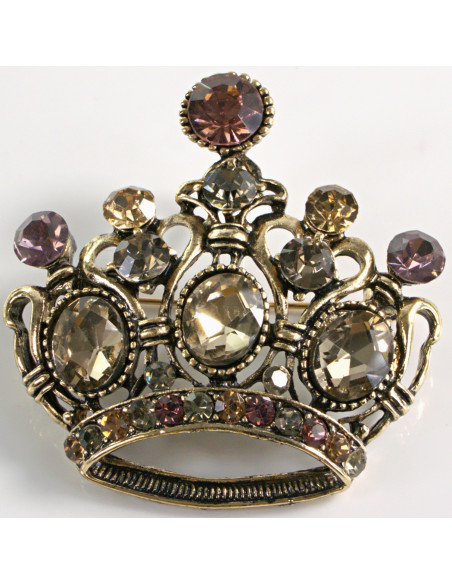 BROSZKA BROSZA ZŁOTA  WIKTORIAŃSKA KORONA LOLITA AKCESORIA
