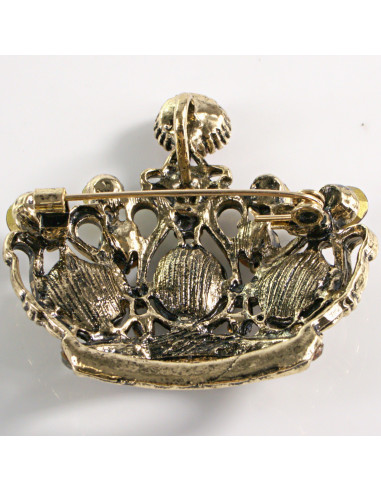 BROSZKA BROSZA ZŁOTA  WIKTORIAŃSKA KORONA...