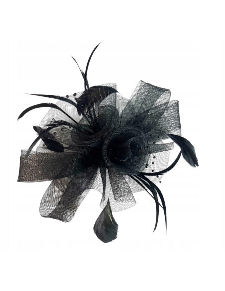 STROIK na GŁOWĘ Z OZDOBĄ TOCZEK FASCYNATOR Z PIÓRAMI Lolita AKCESORIA