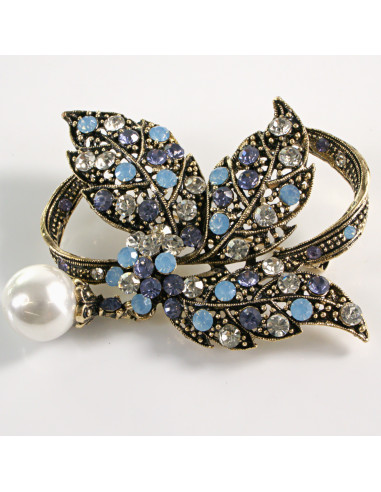 BROSZKA BROSZA WIKTORIAŃSKE LIŚCIE LIŚĆ Z...