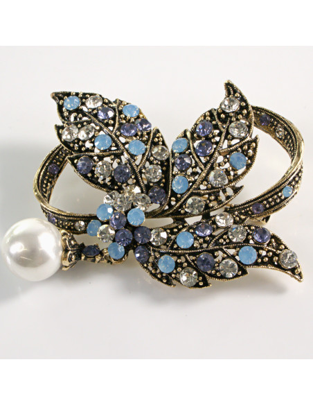 BROSZKA BROSZA WIKTORIAŃSKE LIŚCIE LIŚĆ Z ZAWIESZKĄ LOLITA AKCESORIA