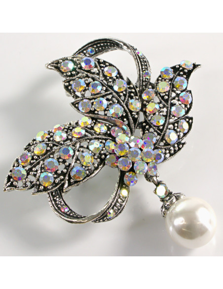 BROSZKA BROSZA WIKTORIAŃSKE LIŚCIE LIŚĆ Z ZAWIESZKĄ LOLITA AKCESORIA