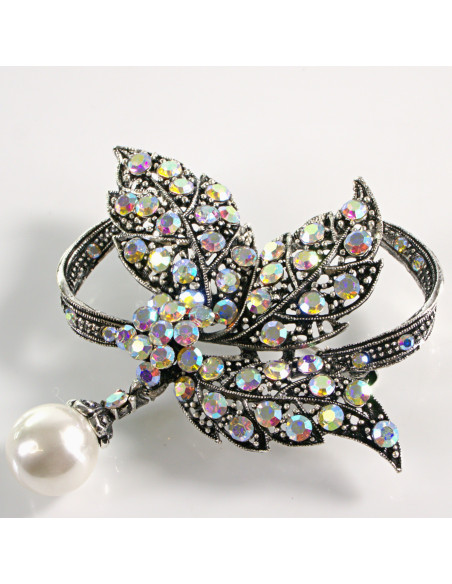 BROSZKA BROSZA WIKTORIAŃSKE LIŚCIE LIŚĆ Z ZAWIESZKĄ LOLITA AKCESORIA