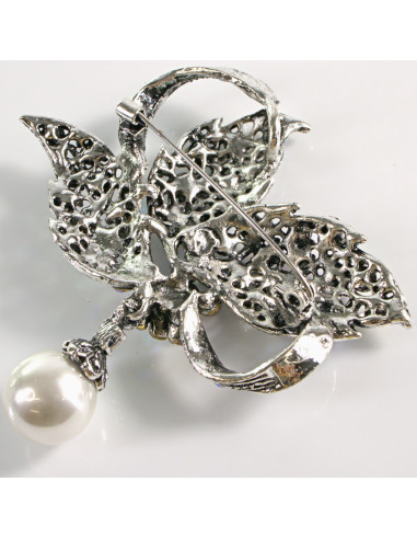 BROSZKA BROSZA WIKTORIAŃSKE LIŚCIE LIŚĆ Z...