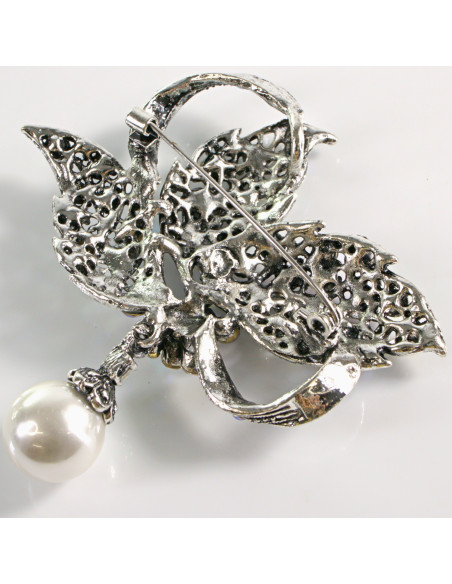 BROSZKA BROSZA WIKTORIAŃSKE LIŚCIE LIŚĆ Z ZAWIESZKĄ LOLITA AKCESORIA