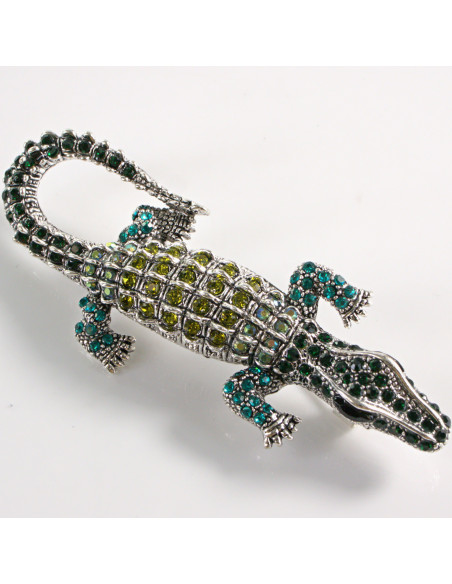 BROSZKA BROSZA KROKODYL Z CYRKONIAMI LOLITA AKCESORIA